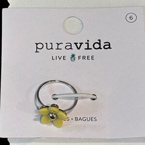 puravida Solstice Enamel Flower Rin